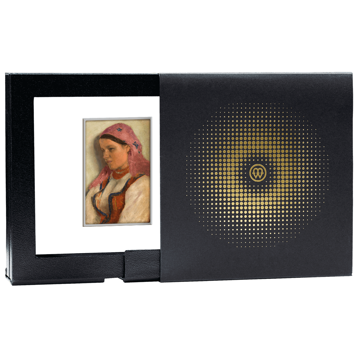 Girl from Bronowice_box Aleksander Gierymski, Dziewczyna z Bronowic, 500 franków CFA, pudełko