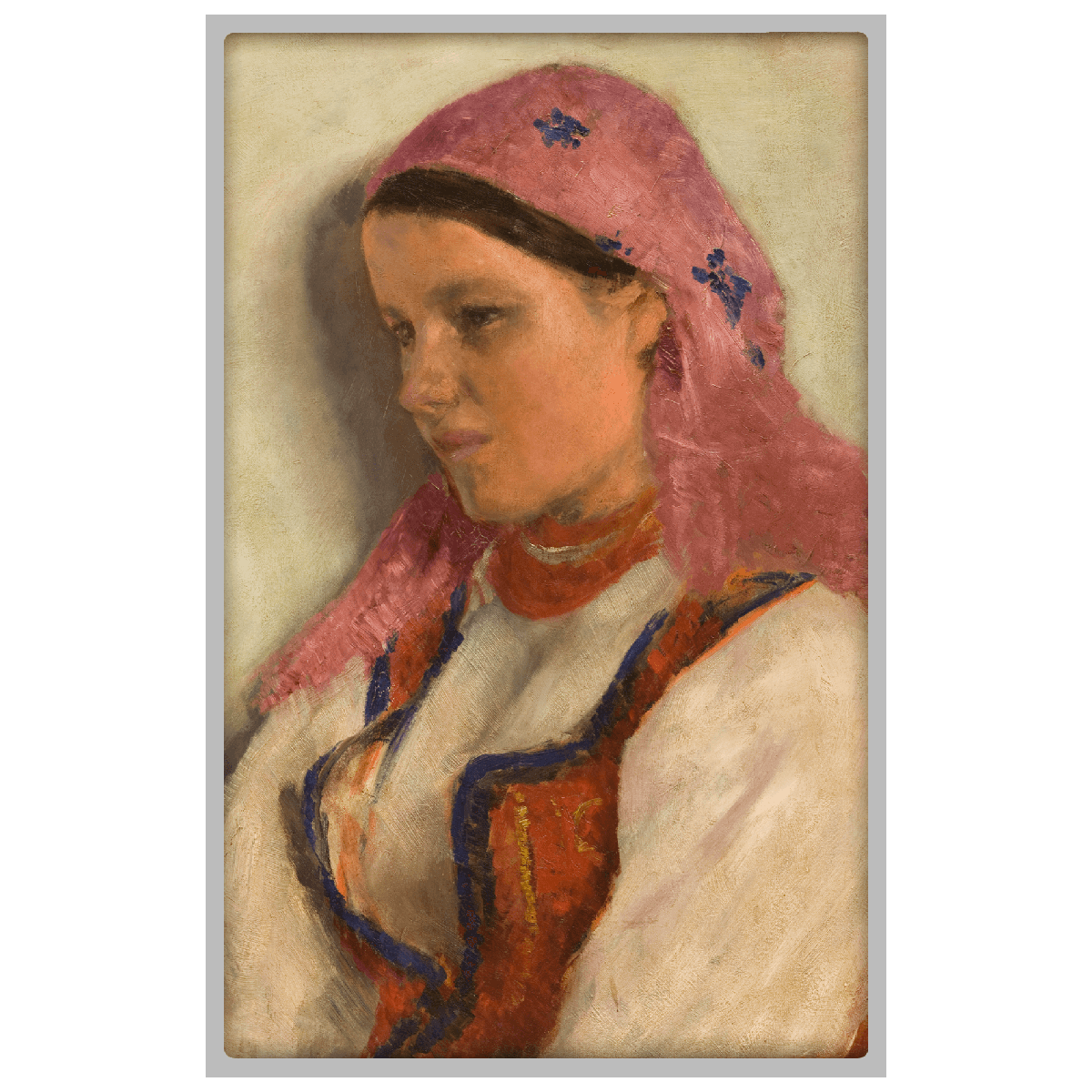 Girl from Bronowice_reverse Aleksander Gierymski, Dziewczyna z Bronowic, 500 franków CFA, rewers