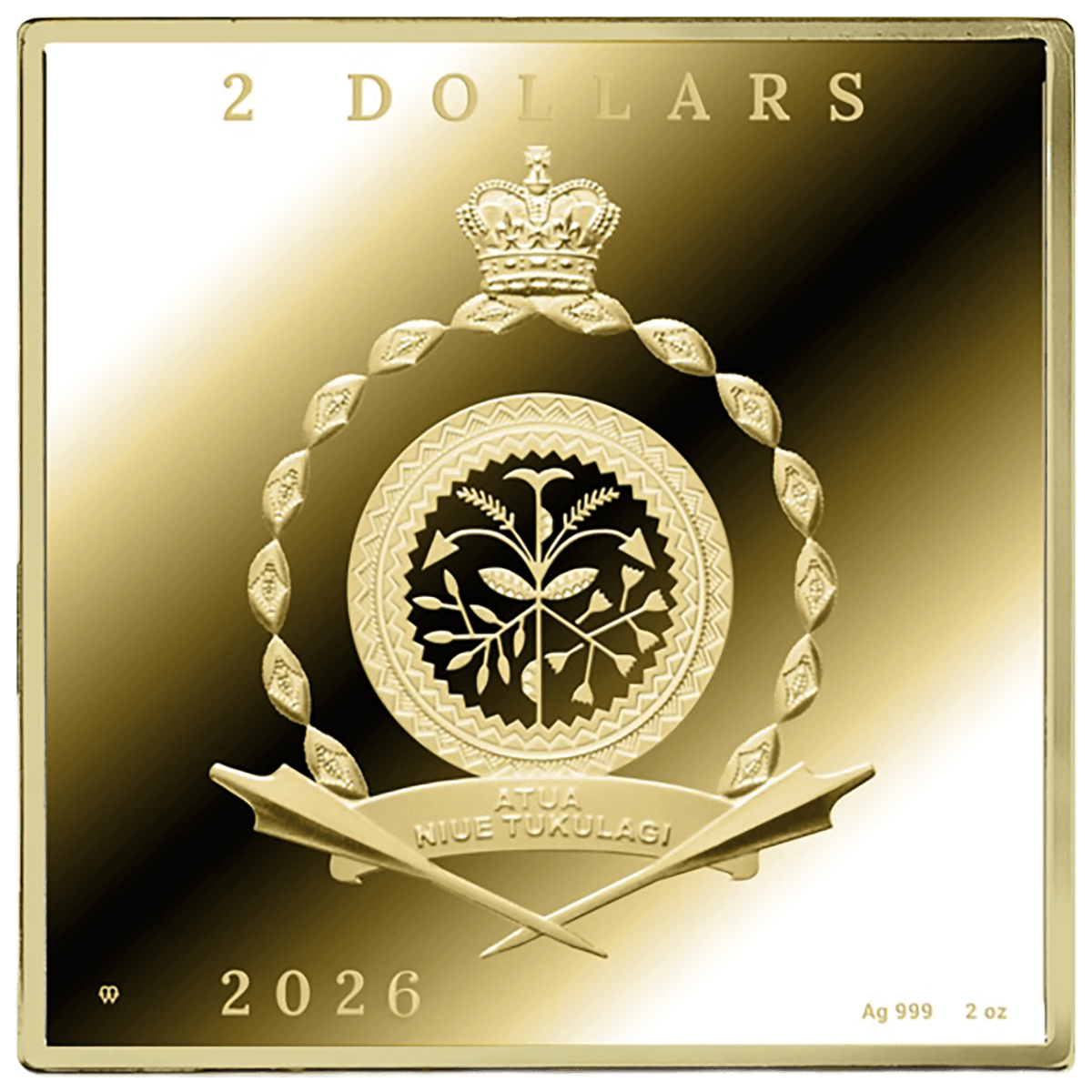 Mona-Lisa_obverse Leonardo da Vinci, Mona Lisa, 2 dolary, Seria: Najdroższe Obrazy Świata, awers