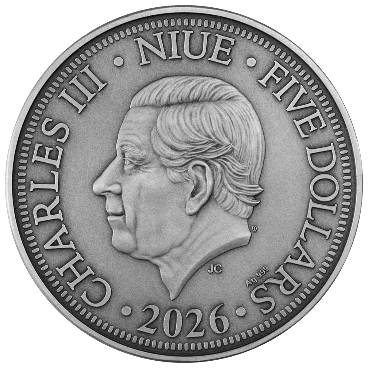 Compass rose_obverse Róża Wiatrów, 5 dolarów, awers